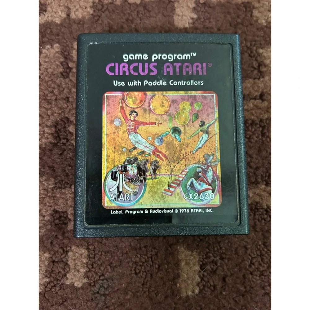 Circus Atari Video‎ Game Cartridge CX2630 Atari 2600 Vintage 1978 Retro Gaming